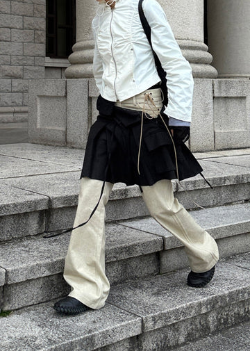 EYELET WAIST BOOTS CUT